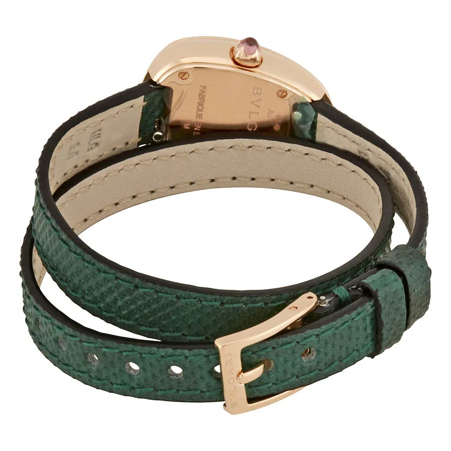 Bvlgari Serpenti Green Dial Double-Twirl Leather Ladies Watch 102726