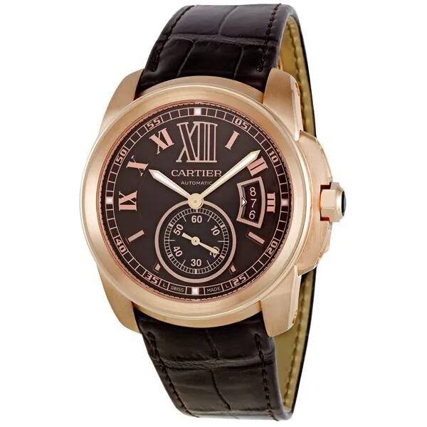 Cartier Calibre De Cartier Automatic 18kt Rose Gold Men's Watch W7100007