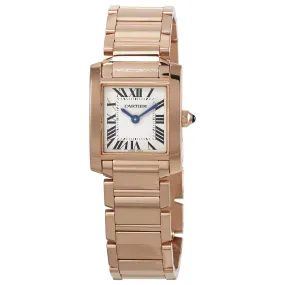 Cartier Tank Française Small 18k Rose Gold Quartz Ladies Watch WGTA0029