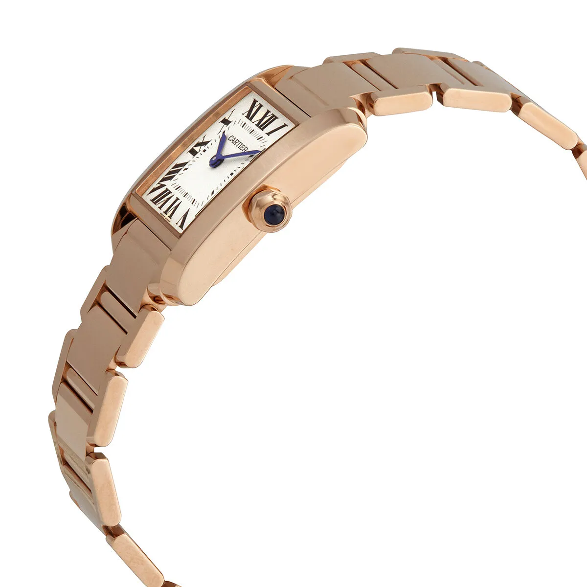 Cartier Tank Francaise Silver Dial 18kt Rose Gold Ladies Watch WGTA0030