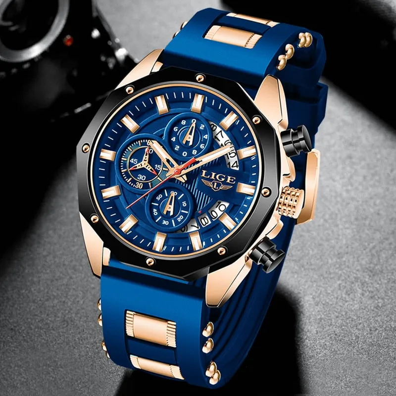 Casual Fashion Watches for Man Sport Military Silicagel Wrist Watch