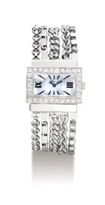 Chopard Diamond White Mother of Pearl Dial Ladies Watch 109044-1001