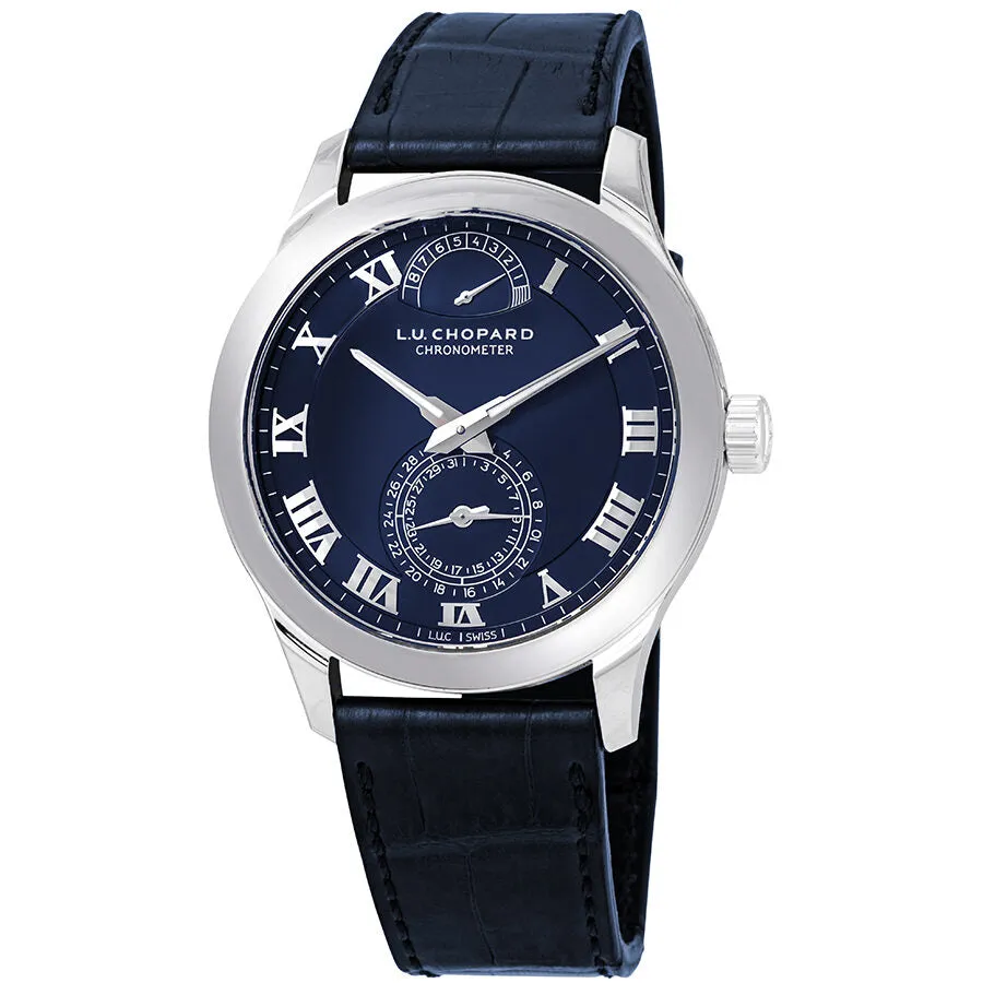 Chopard L.U.C Quattro Blue Dial Platinum Men's Watch 161926-9001