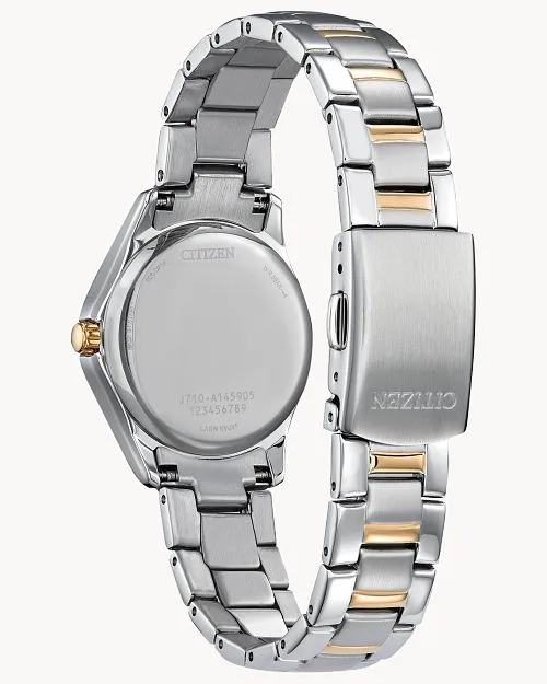 Citizen Crystal Silver-Tone Dial Bracelet Watch FE1146-71A