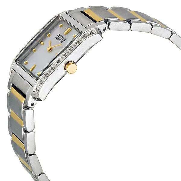 Citizen Palidoro Eco-Drive Diamond Mother of Pearl Dial Two-Tone Stainless Steel Ladies Watch EX1134-59D