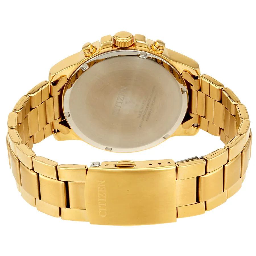 Citizen Urban Black Dial Men's Gold Tone Chronograph Watch AN8082-54E