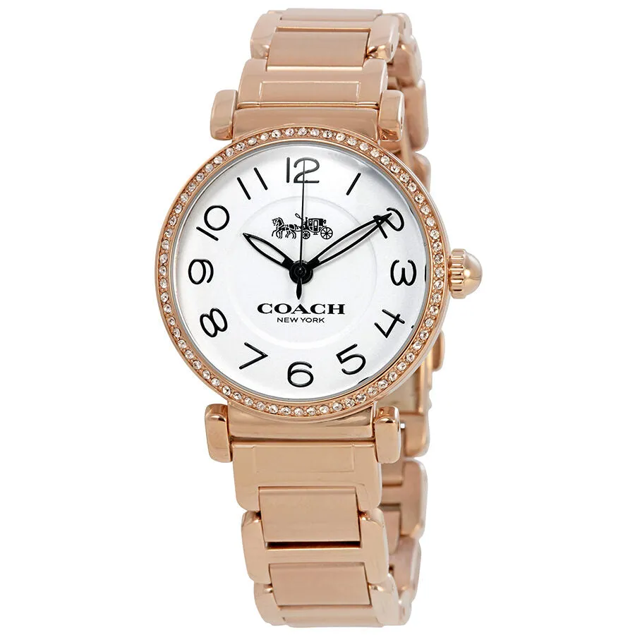 Coach Madison White Dial Rose Gold-tone Ladies Watch 14502856