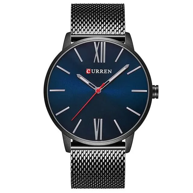CURREN Men's Luxury Stainless Steel Waterproof Quartz Sports Watch