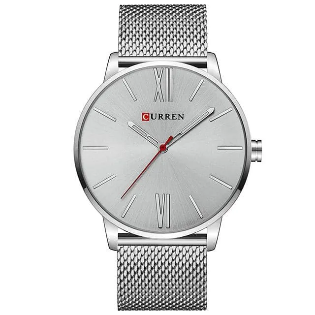 CURREN Men's Luxury Stainless Steel Waterproof Quartz Sports Watch
