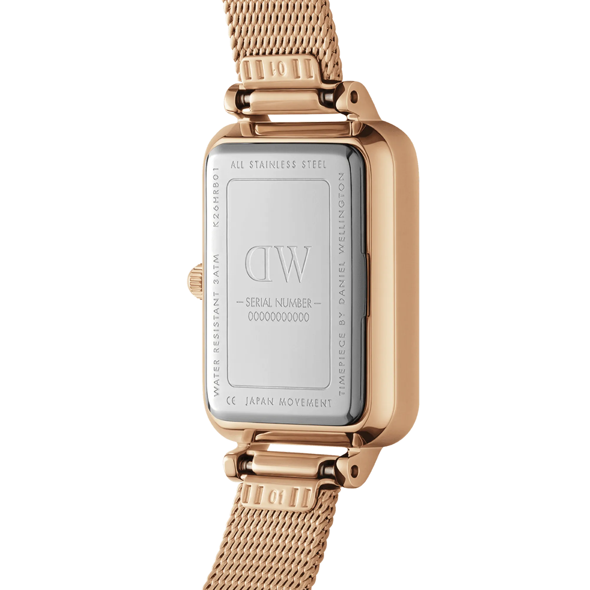 Daniel Wellington Quadro 20X26 Pressed Melrose Rose Gold Mother of Pearl Watch
