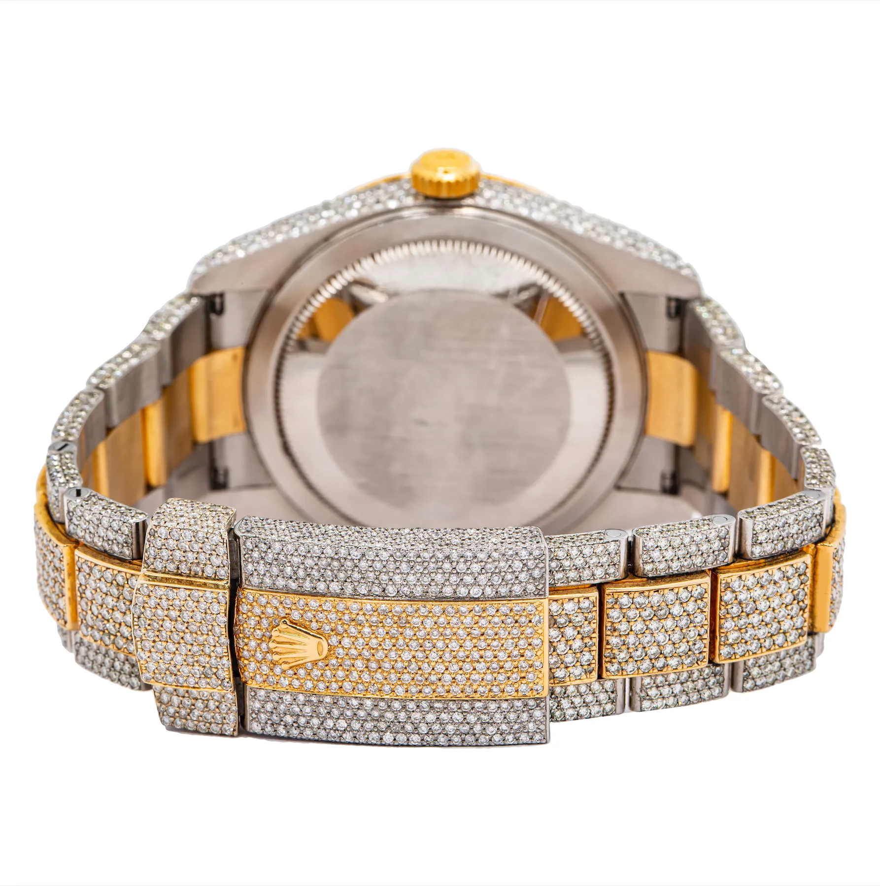 Diamond Rolex Two-Tone Rolex Sky-Dweller 23ctw