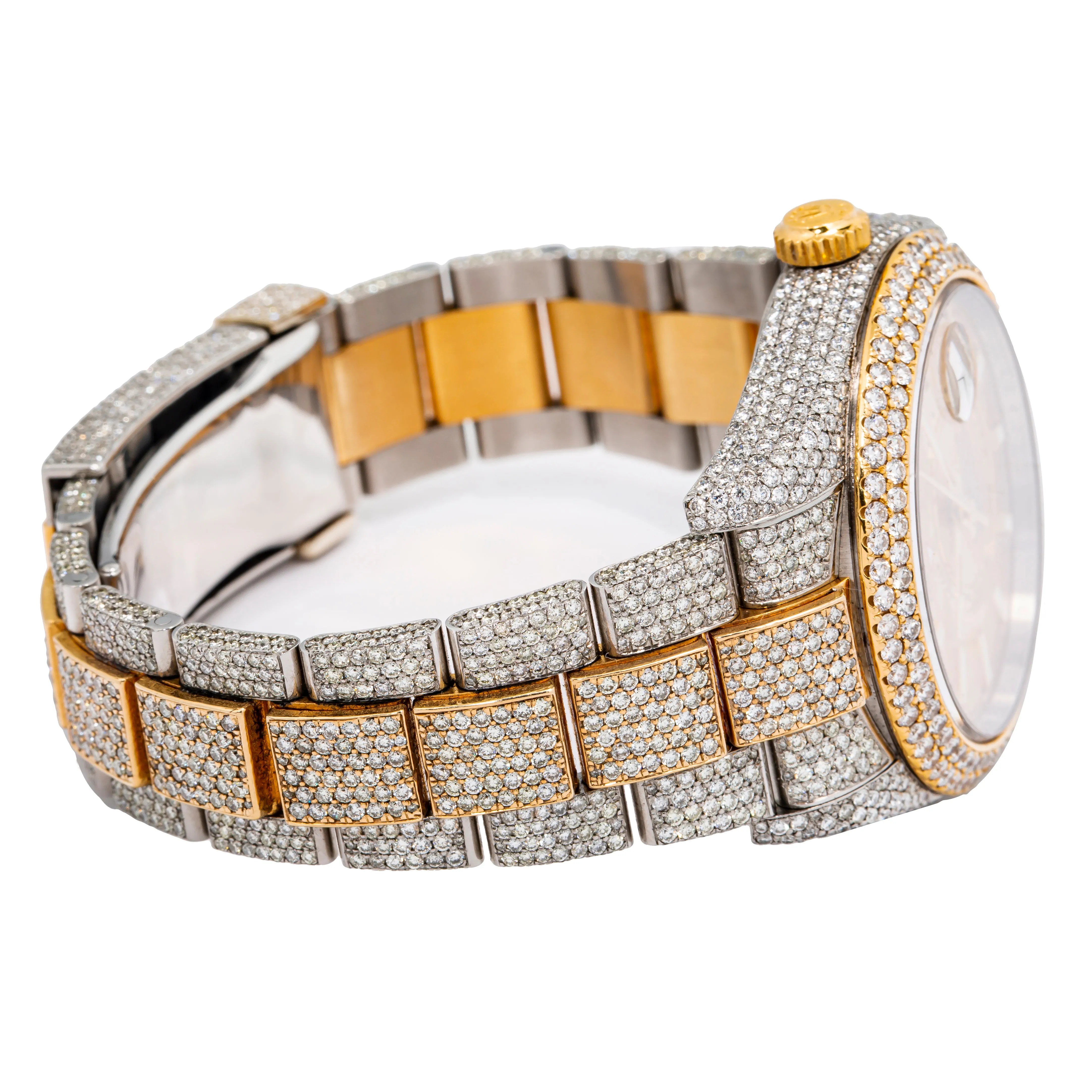 Diamond Rolex Two-Tone Rolex Sky-Dweller 23ctw