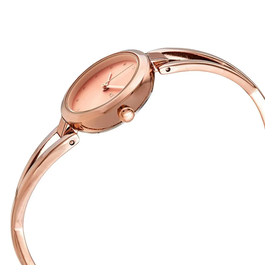 DKNY Crosswalk Quartz Rose Gold Dial Ladies Watch NY2812