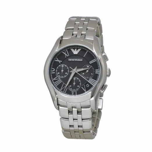 Emporio Armani Classic Black Dial Stainless Steel Chronograph Men's Watch AR1791