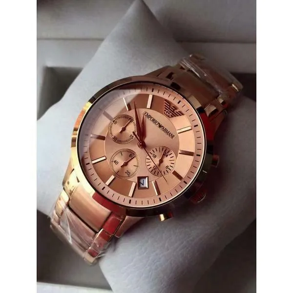 Emporio Armani Classic Rose Gold Chronograph Men's Watch AR2452