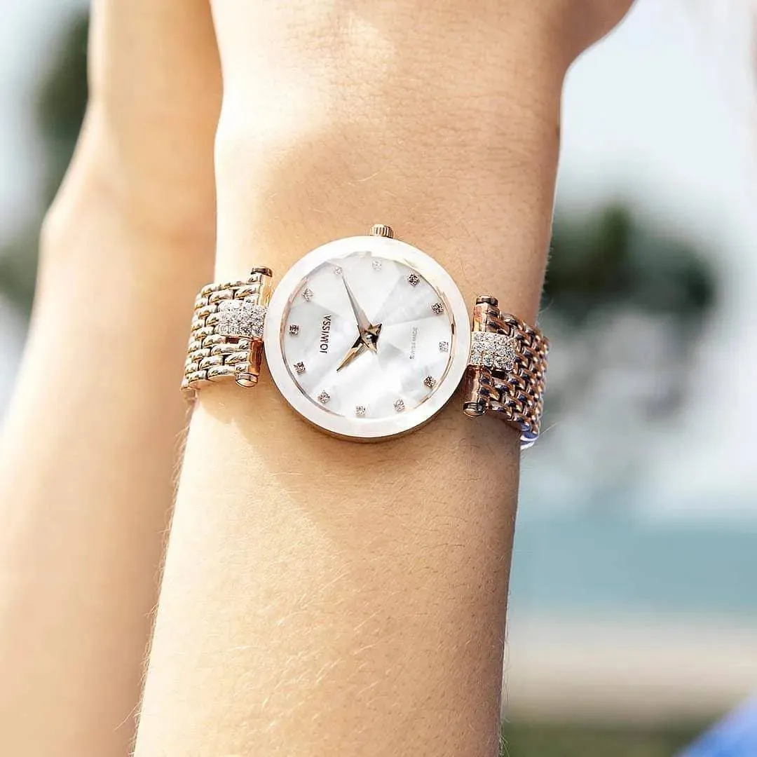 Facet Strass Swiss Ladies Watch J5.635.M