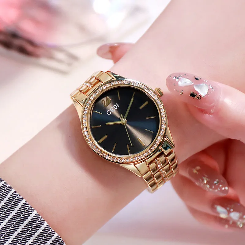 Fashion diamond trendy watch temperament wild waterproof women's watcehes