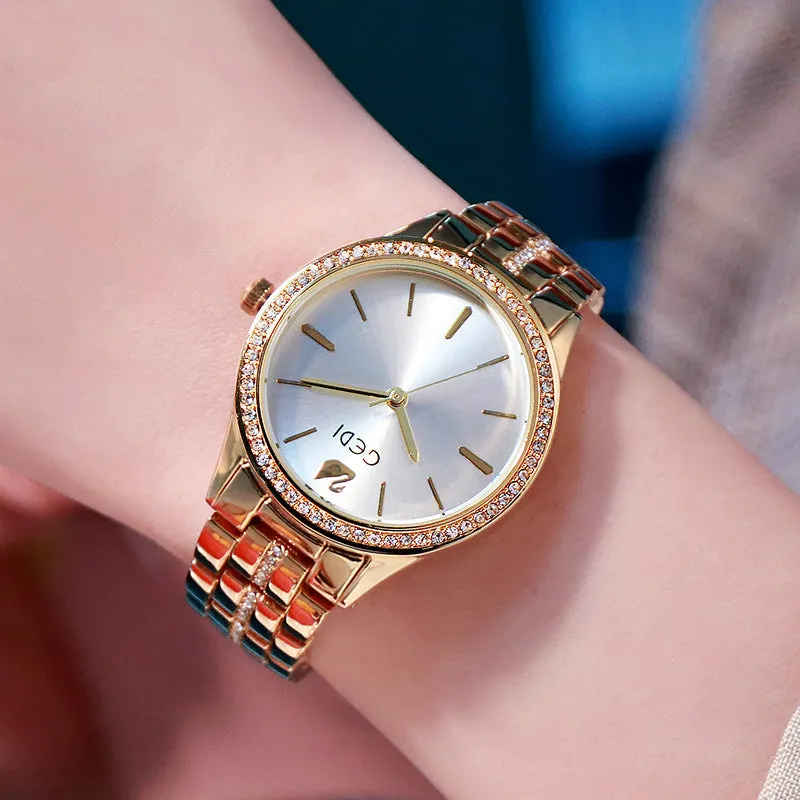 Fashion diamond trendy watch temperament wild waterproof women's watcehes