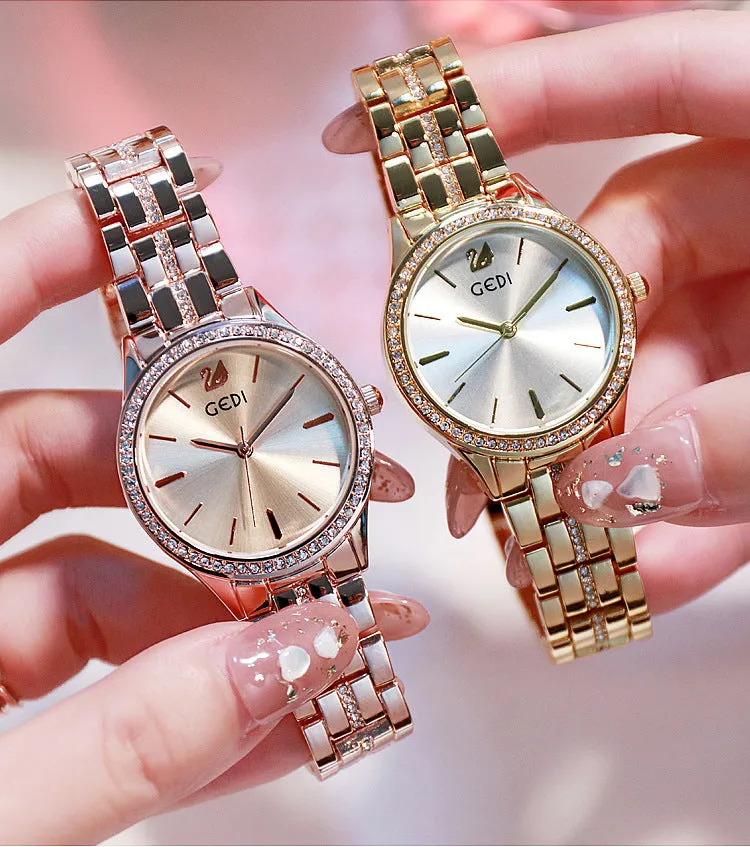 Fashion diamond trendy watch temperament wild waterproof women's watcehes