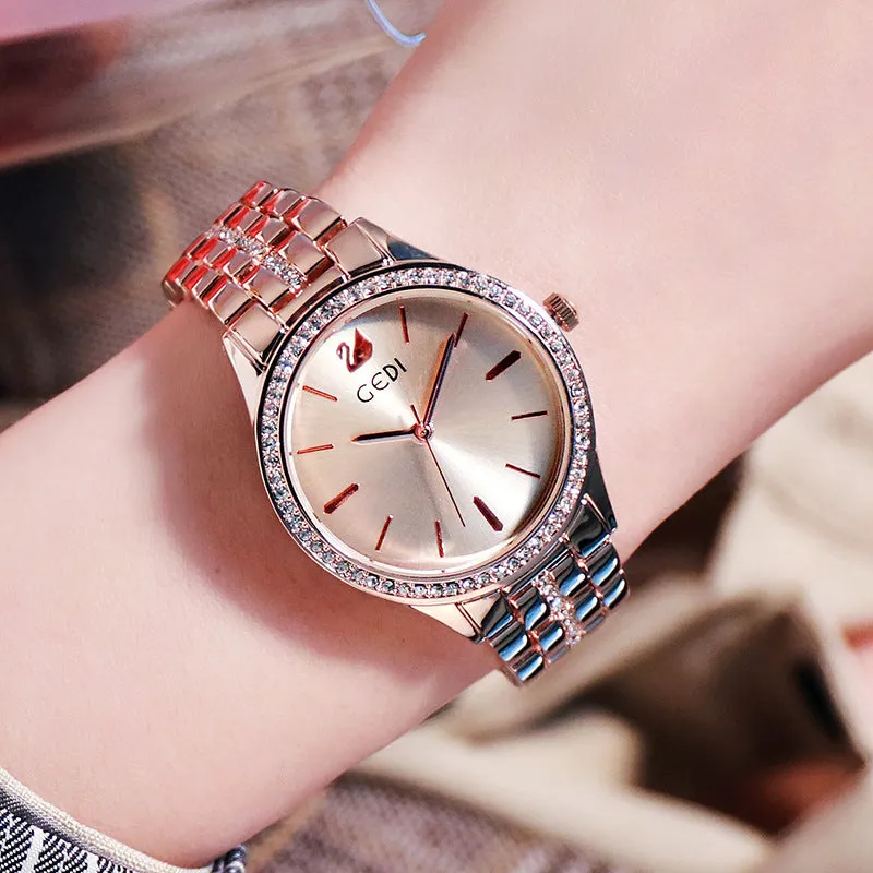 Fashion diamond trendy watch temperament wild waterproof women's watcehes
