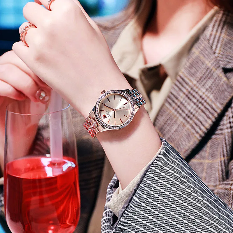 Fashion diamond trendy watch temperament wild waterproof women's watcehes