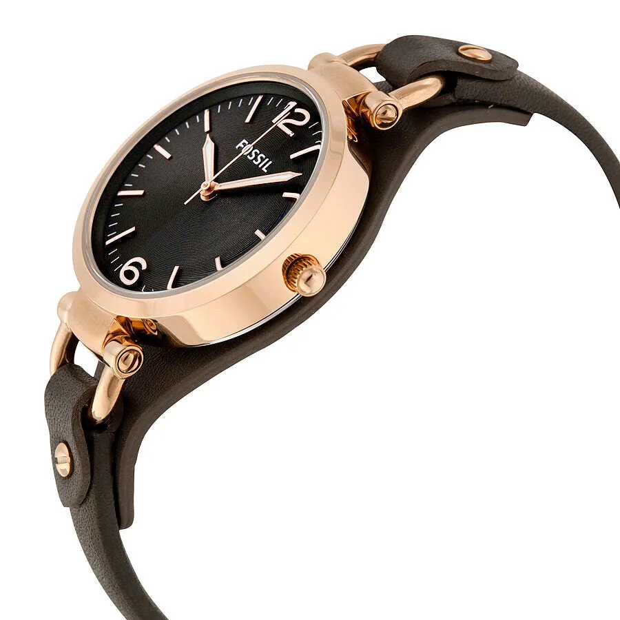 Fossil Georgia Grey Dial Grey Leather Ladies Watch ES3077