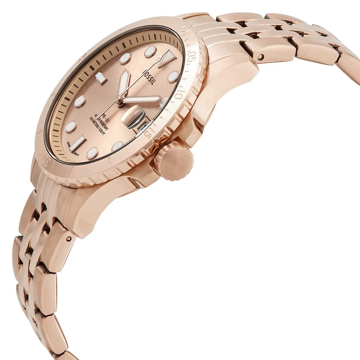 Fossil Quartz Rose Gold Dial Rose Gold-tone Ladies Watch ES4748