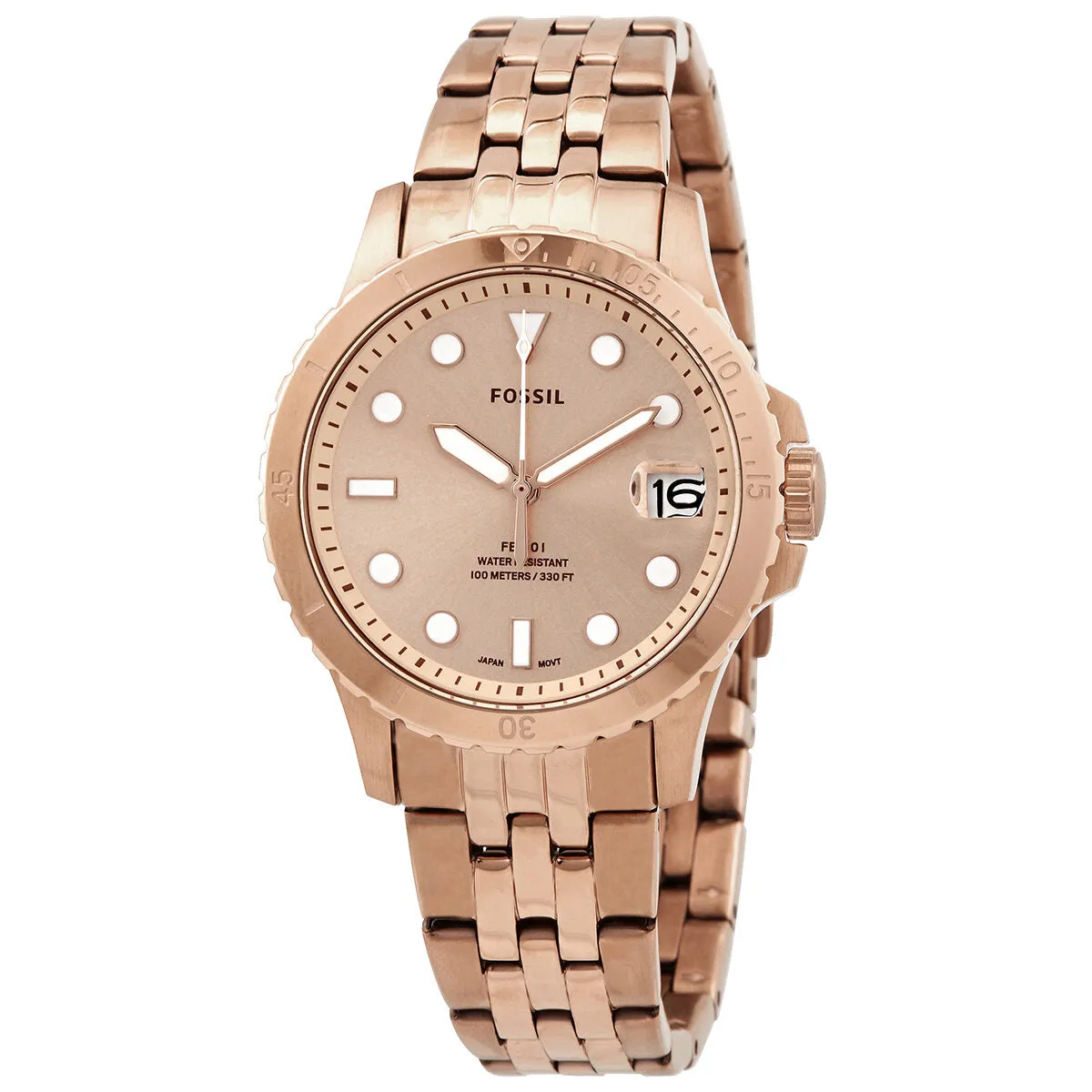 Fossil Quartz Rose Gold Dial Rose Gold-tone Ladies Watch ES4748