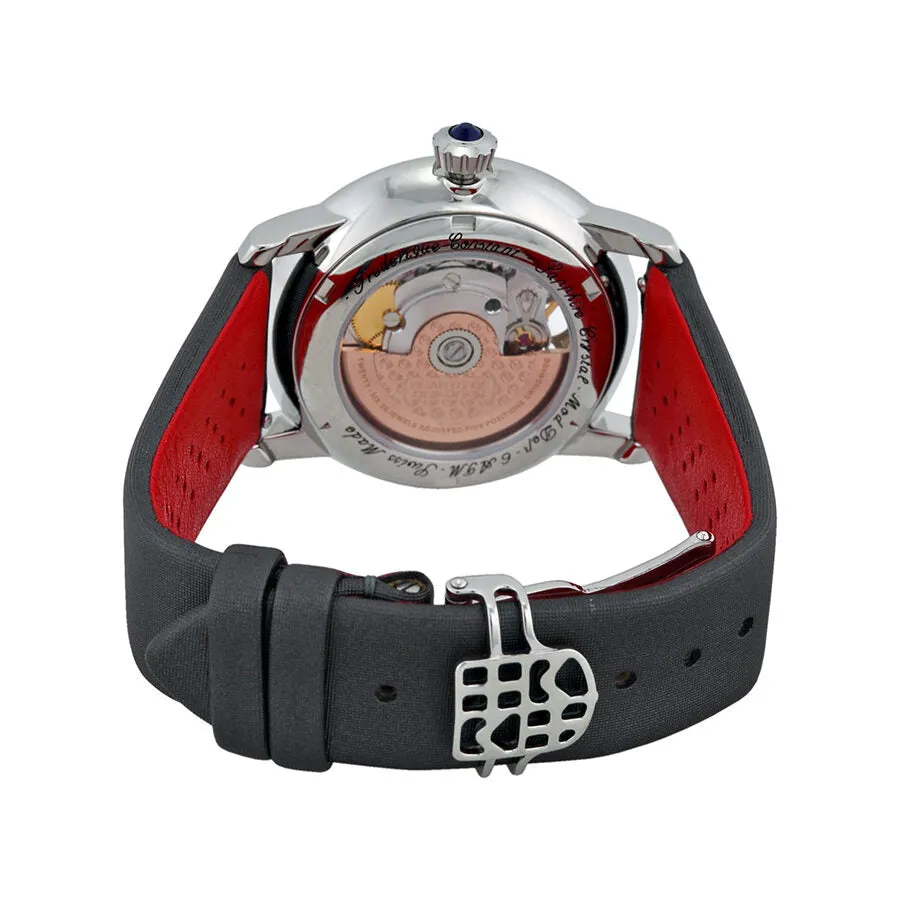 Frederique Constant Heartbeat Automatic Mother of Pearl Black Leather Ladies Watch FC-310WHF2PD6