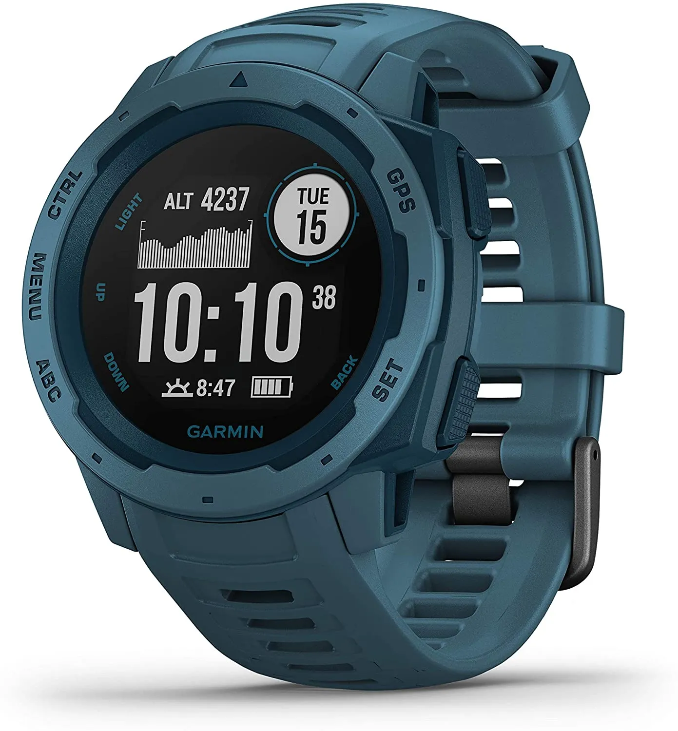 Garmin 010-02064-00 Instinct, Rugged Outdoor Watch with GPS, Features Glonass and Galileo, Heart Rate Monitoring and 3-Axis Compass, Graphite