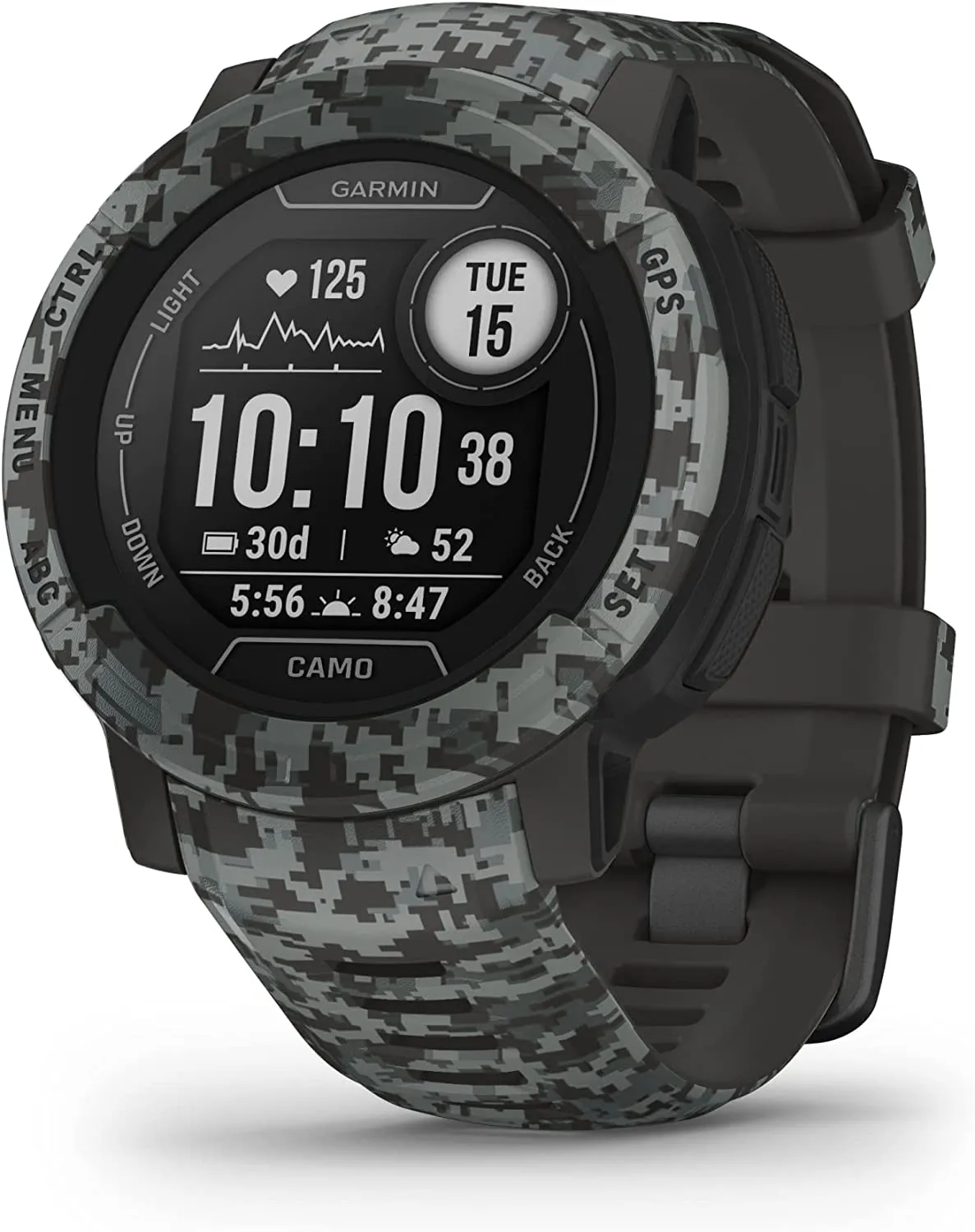 Garmin 010-02064-00 Instinct, Rugged Outdoor Watch with GPS, Features Glonass and Galileo, Heart Rate Monitoring and 3-Axis Compass, Graphite