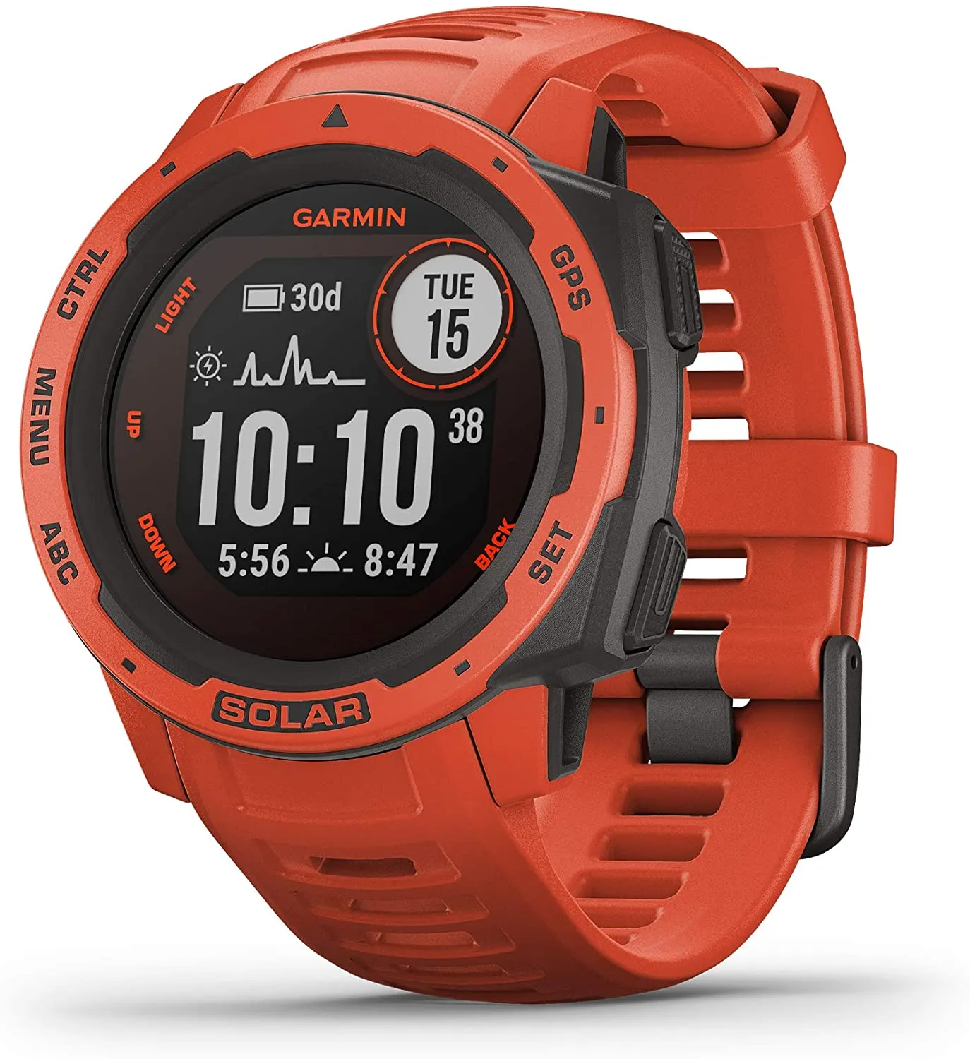 Garmin 010-02064-00 Instinct, Rugged Outdoor Watch with GPS, Features Glonass and Galileo, Heart Rate Monitoring and 3-Axis Compass, Graphite