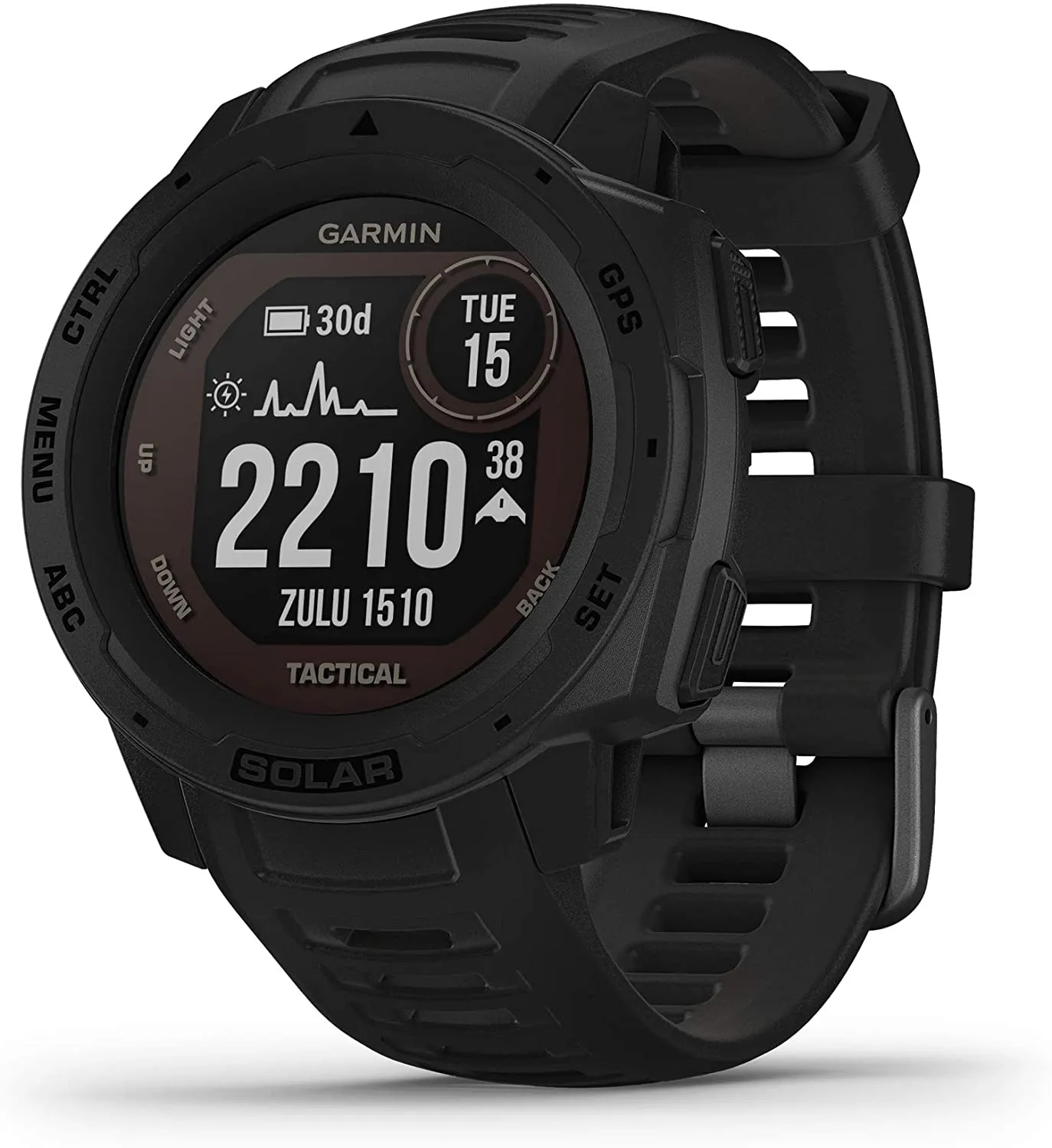 Garmin 010-02064-00 Instinct, Rugged Outdoor Watch with GPS, Features Glonass and Galileo, Heart Rate Monitoring and 3-Axis Compass, Graphite