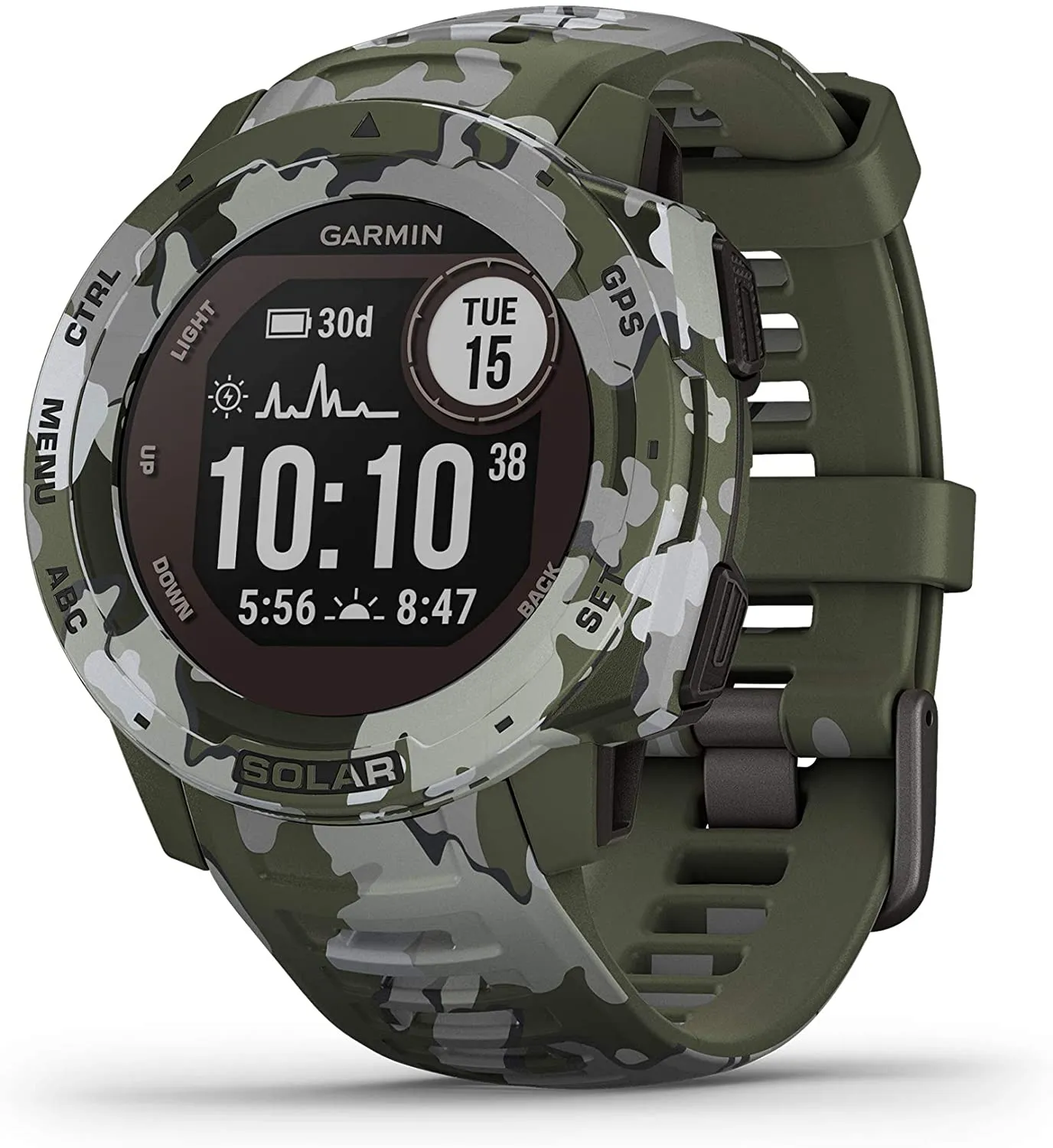Garmin 010-02064-00 Instinct, Rugged Outdoor Watch with GPS, Features Glonass and Galileo, Heart Rate Monitoring and 3-Axis Compass, Graphite