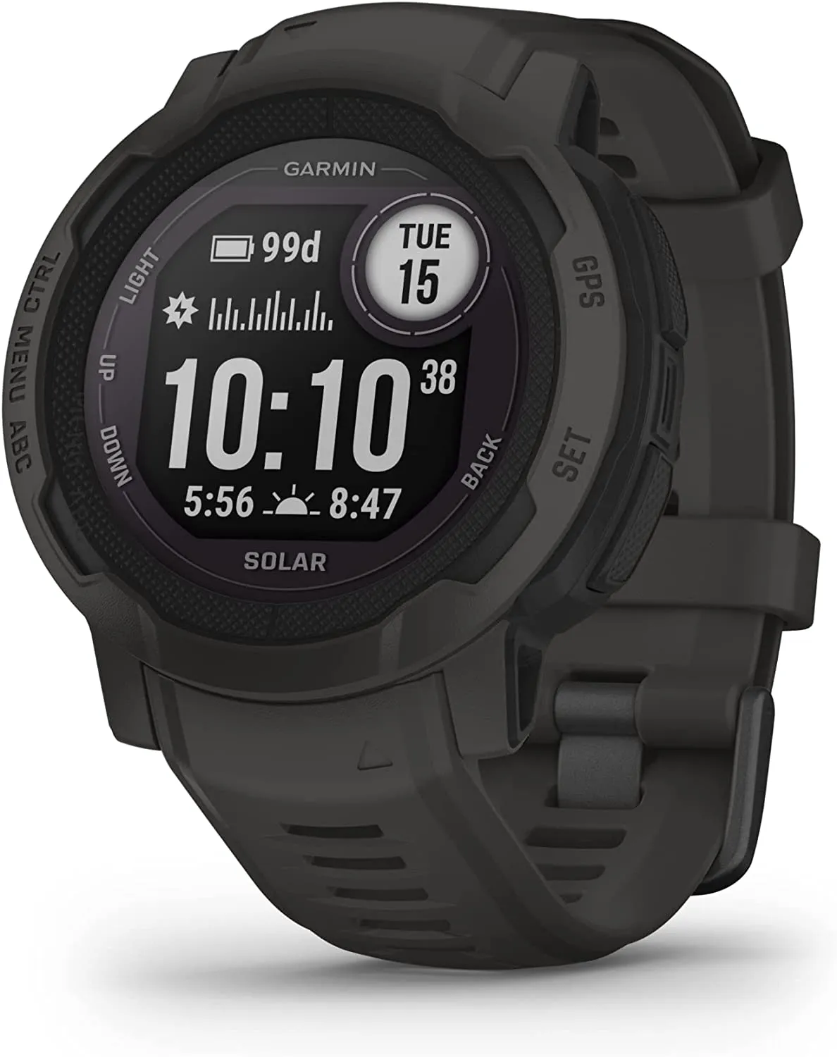 Garmin 010-02064-00 Instinct, Rugged Outdoor Watch with GPS, Features Glonass and Galileo, Heart Rate Monitoring and 3-Axis Compass, Graphite