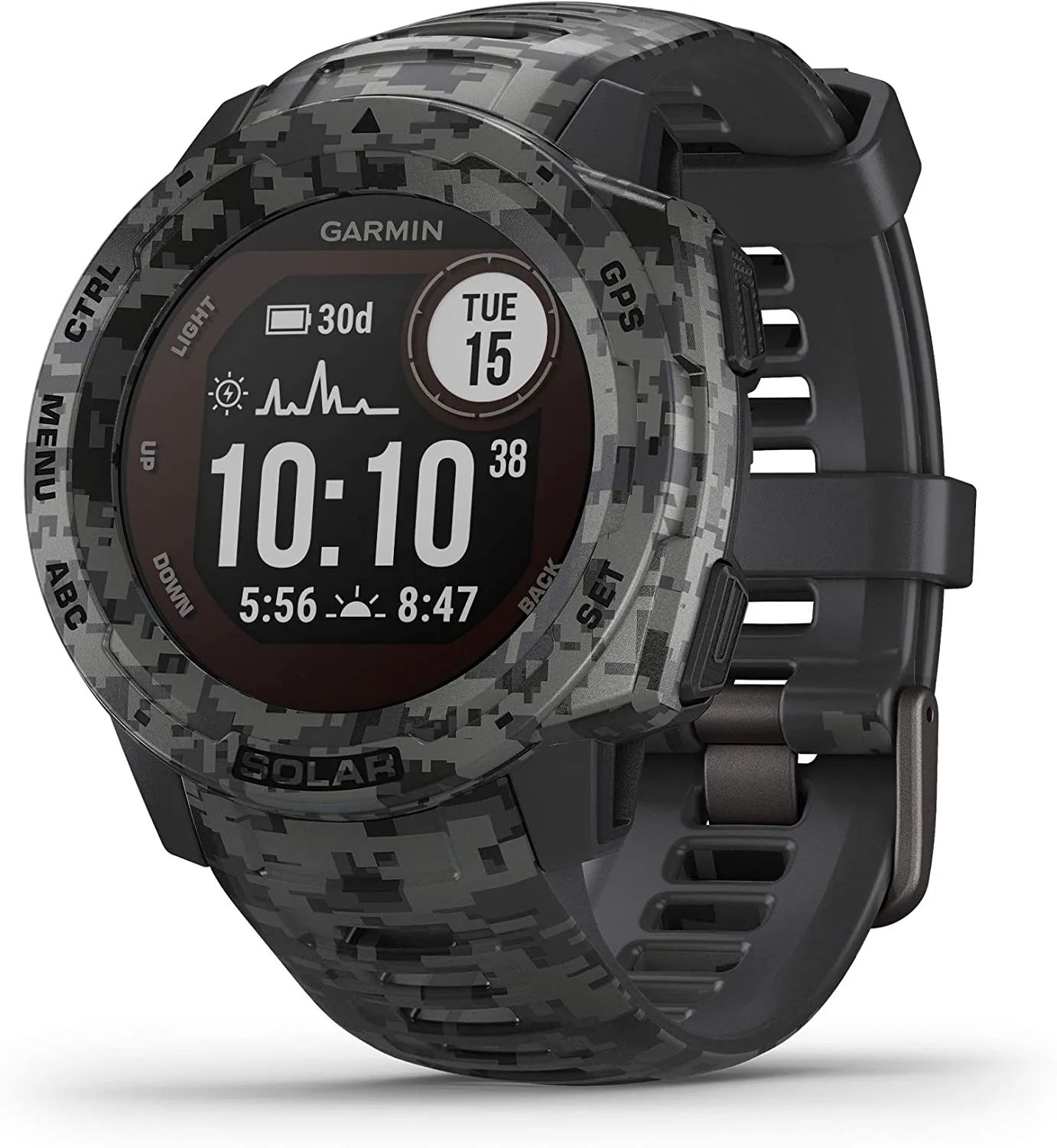 Garmin 010-02064-00 Instinct, Rugged Outdoor Watch with GPS, Features Glonass and Galileo, Heart Rate Monitoring and 3-Axis Compass, Graphite