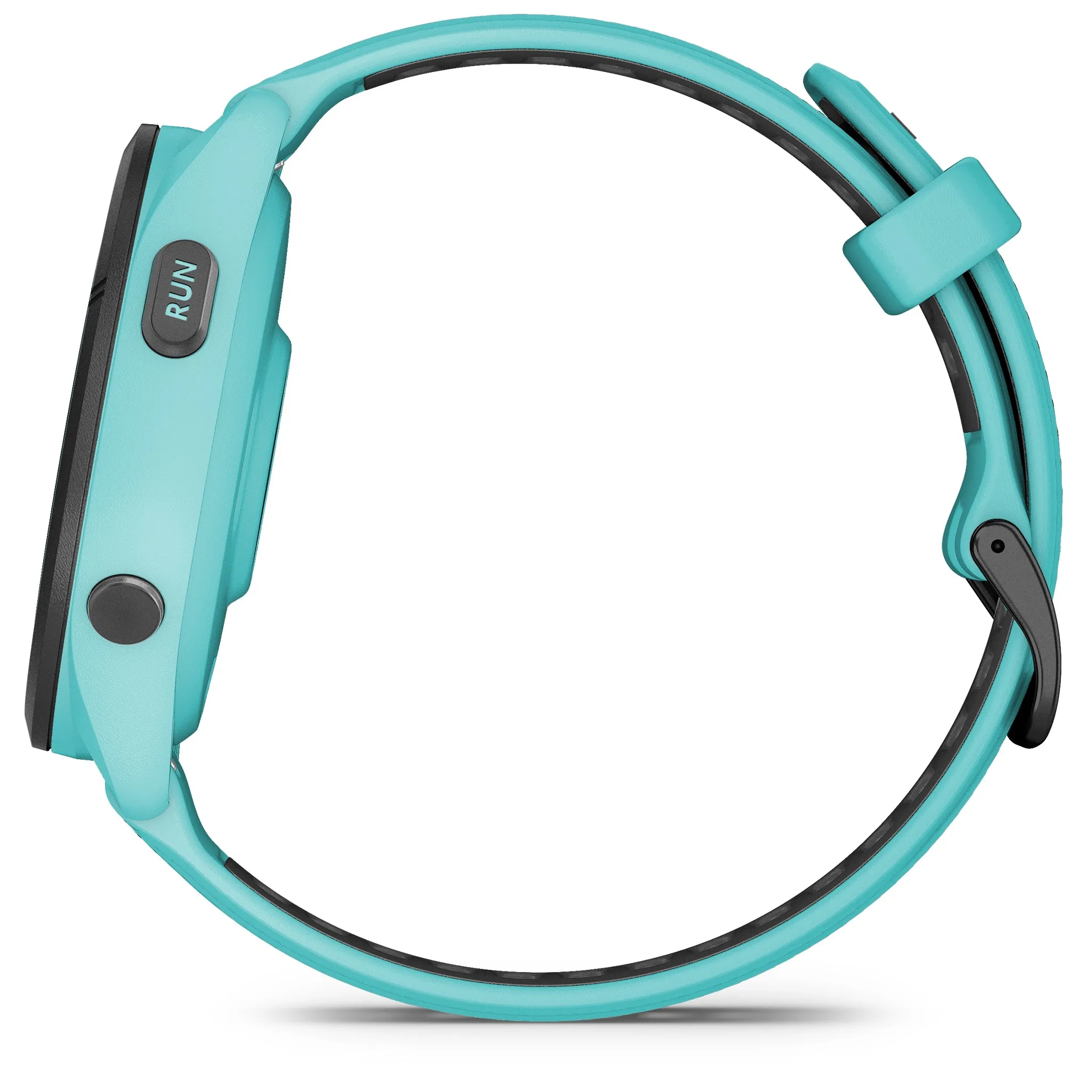 Garmin Forerunner 265 Black Bezel with Aqua Case and Aqua Black Silicone Band