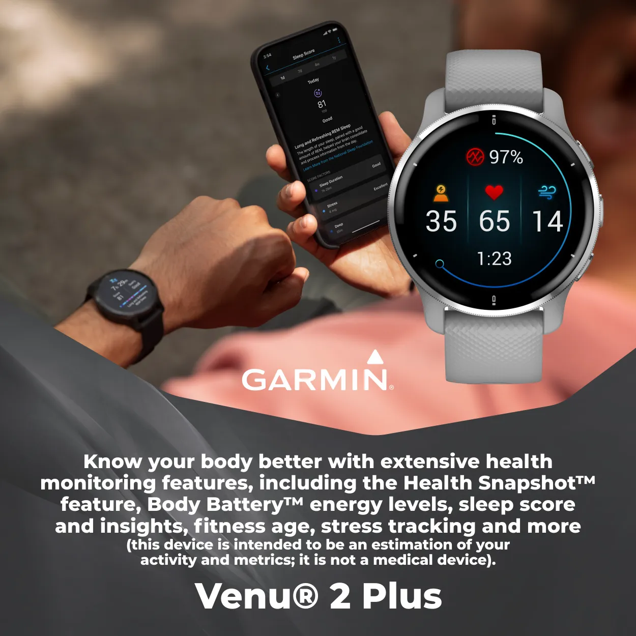Garmin Venu 2 Plus GPS Multisport Smartwatch