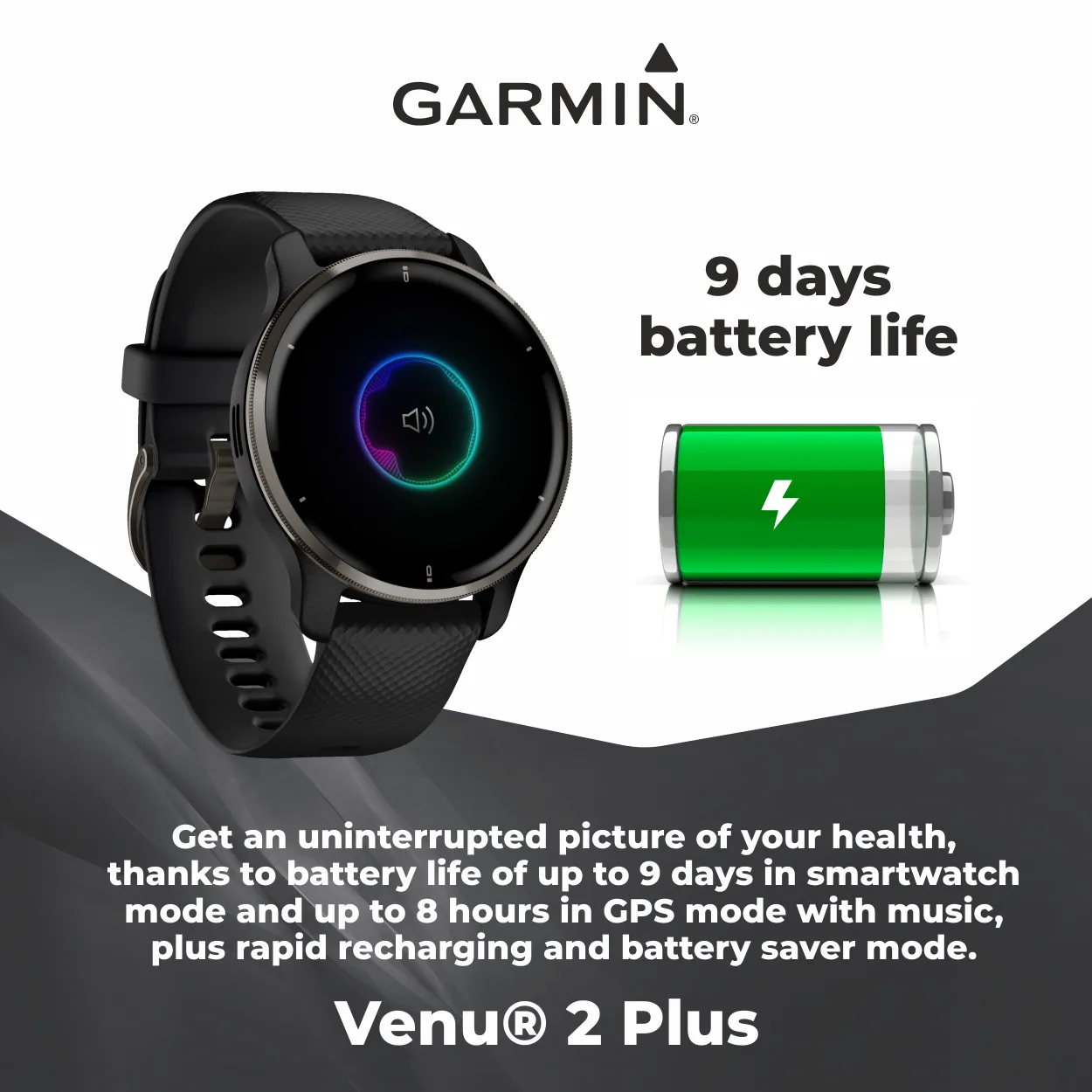 Garmin Venu 2 Plus GPS Multisport Smartwatch
