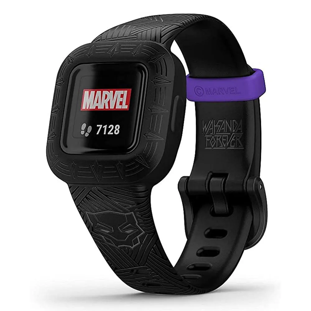 Garmin vivofit jr. 3 – Marvel Black Panther Silicone Band for Kids Swim-Friendly Fitness Tracker - 010-02441-30