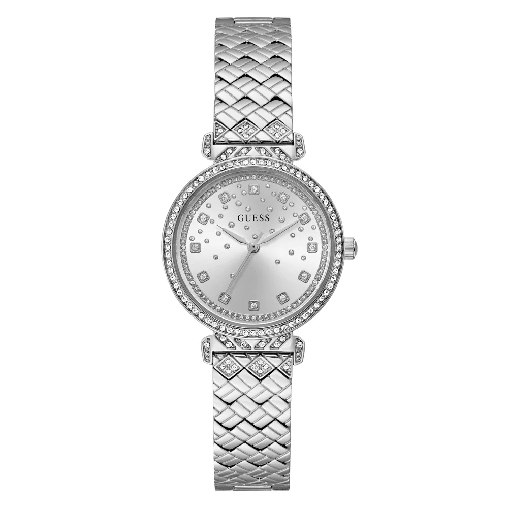 Guess Bejeweled Enchantment Bejeweled Silver-Tone Analogue Women's Watch GW0763L1