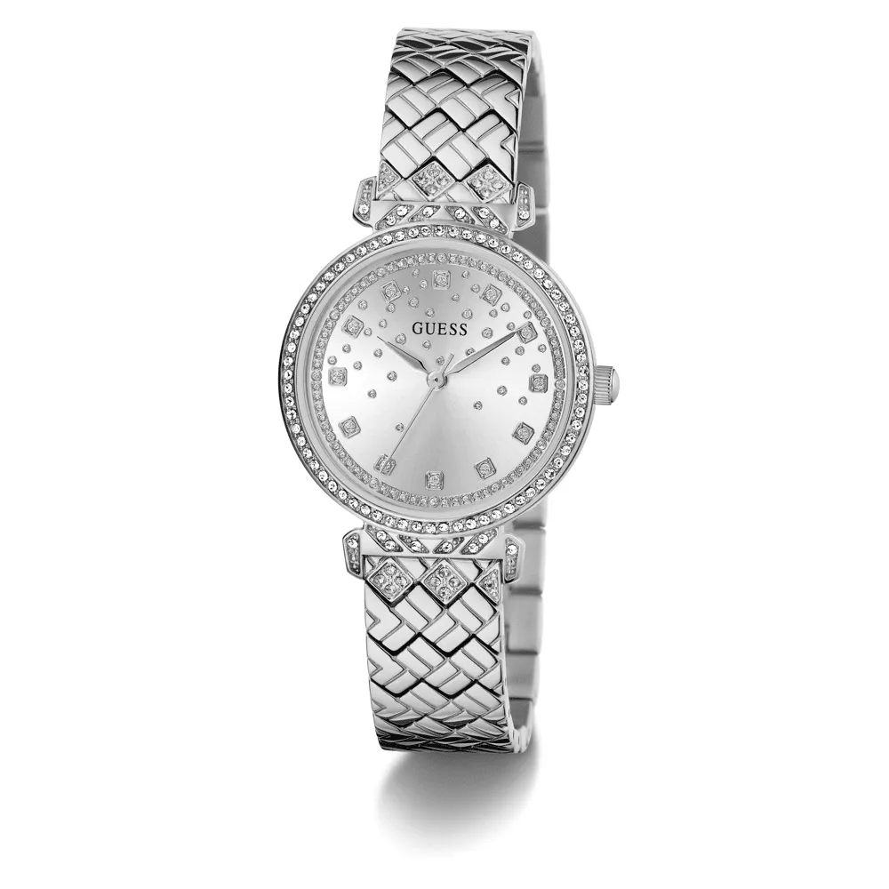 Guess Bejeweled Enchantment Bejeweled Silver-Tone Analogue Women's Watch GW0763L1