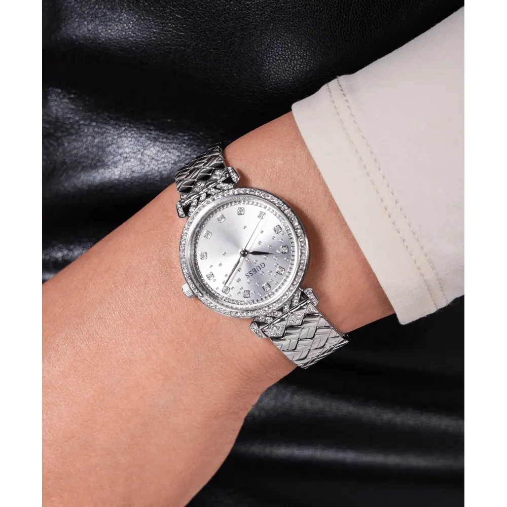 Guess Bejeweled Enchantment Bejeweled Silver-Tone Analogue Women's Watch GW0763L1
