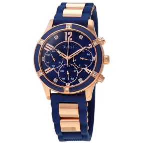 Guess Breeze Quartz Diamond Blue Dial Ladies Watch W1234L4