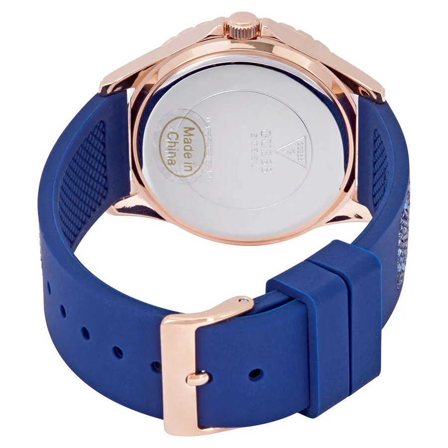 Guess Swirl Crystal White Dial Ladies Watch W1096L4
