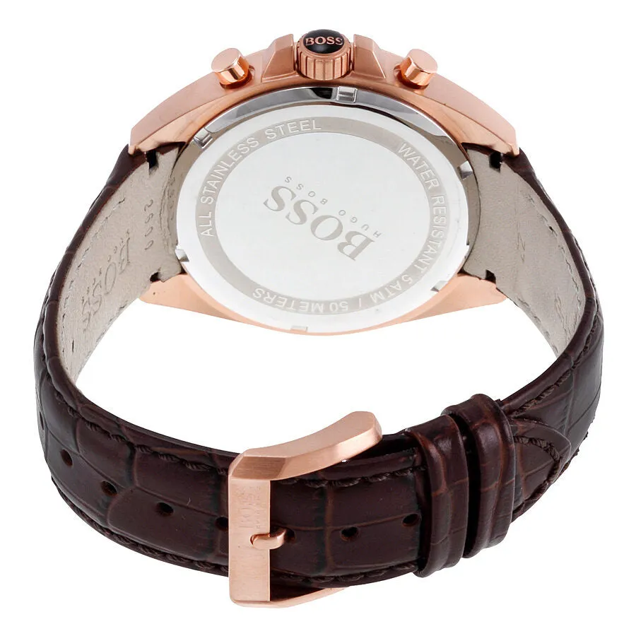 Hugo Boss Driver Chronograph Brown Dial Brown Leather Men's Watch 1513093