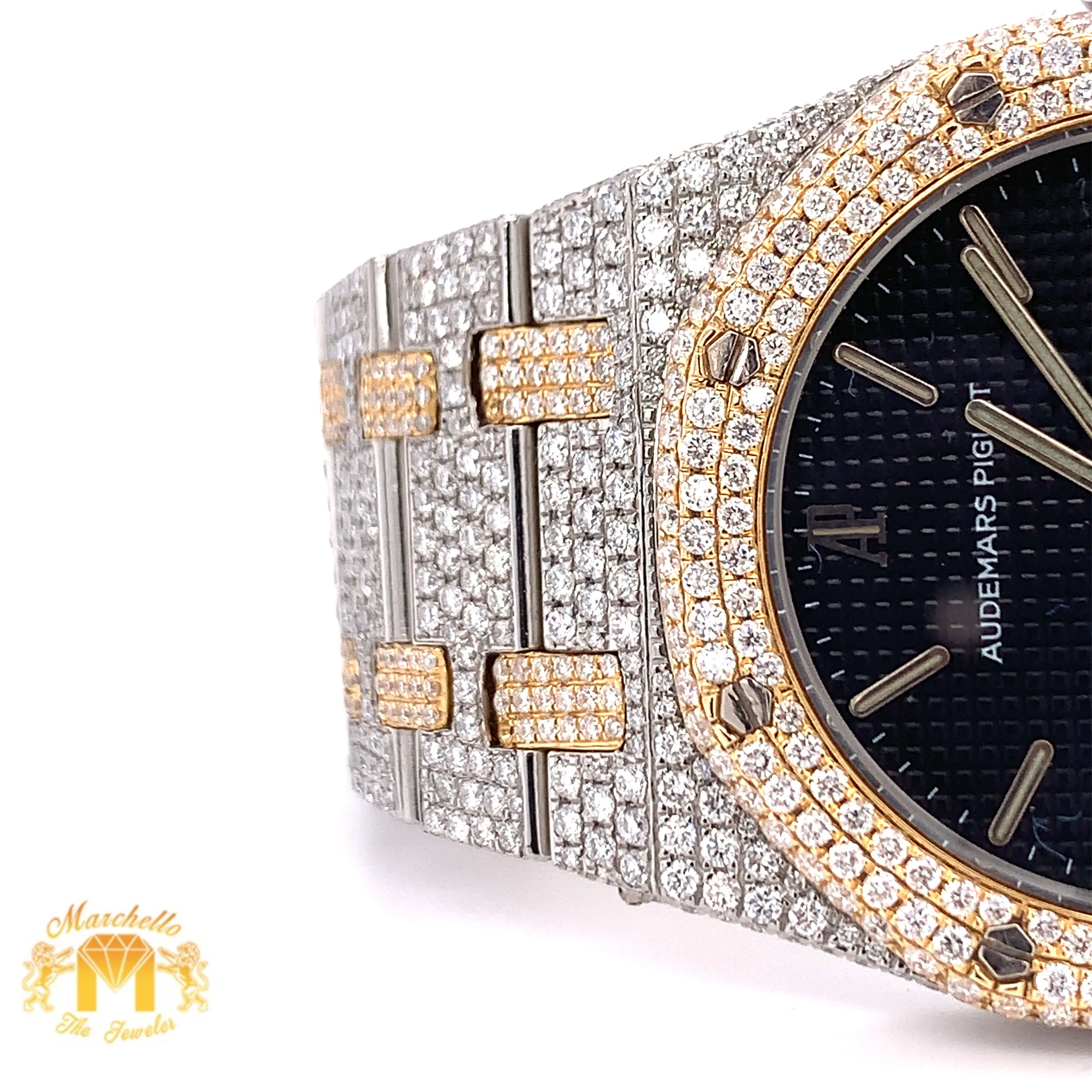 Iced Out Audemars Piguet  AP Diamond Watch (33mm, factory two-tone)