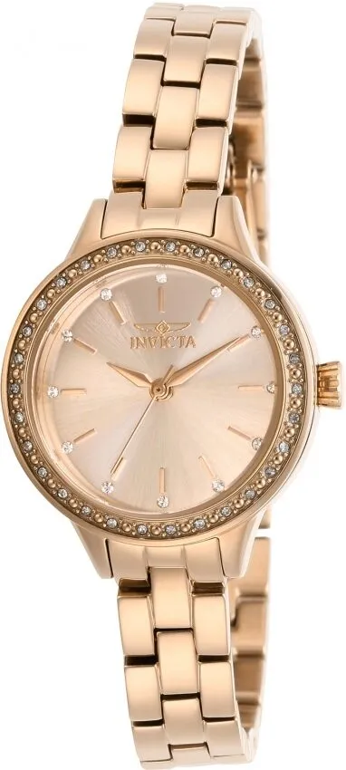 Invicta Angel Quartz Crystal Rose Gold Dial Ladies Watch 29315