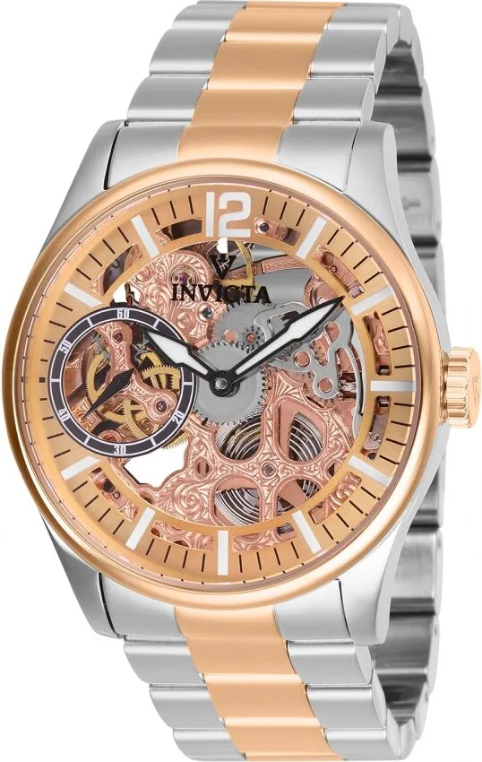 Invicta Vintage Rose Gold-tone Exo-Skeletal Dial Men's Watch 27569