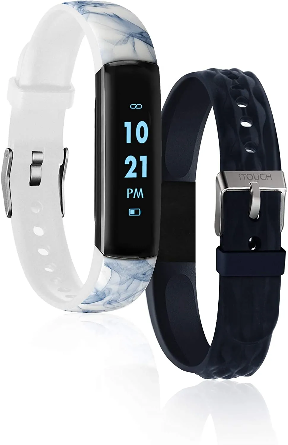 iTouch Slim Waterproof Fitness Activity Tracker, Heart Rate Monitor, Multi-Sports Mode, Pedometer, for Android and iOS Smartphones, Comes with Interchangeable Straps